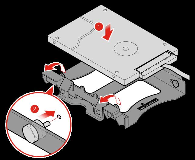 Figur 35. Installere braketten for lagringsstasjon d. Monter lagringsenheten. Figur 36. Installere lagringsstasjonen 6.