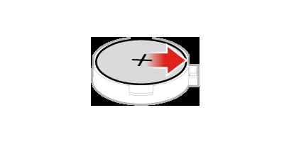 Figur 94. Løsne knappecellebatteriet b. Fjern knappecellebatteriet. Figur 95. Fjerne knappecellebatteriet c. Sett inn knappecellebatteriet. Figur 96.