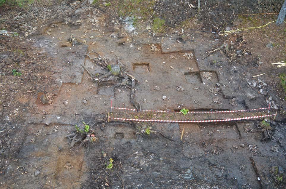 Foto: A. Solberg / KHM. Figure 2.5.3.9: Above, photo of Krøgenes D5 ahead of the excavation.