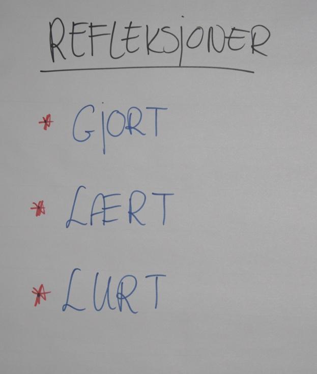 Hva gjorde dere? Hvordan var det? Hva opplevde dere? Hva oppdaget dere? Hva var nytt? Hva var utfordrende? Avslutning (Marcus og Petra) Na skal kurset avsluttes.