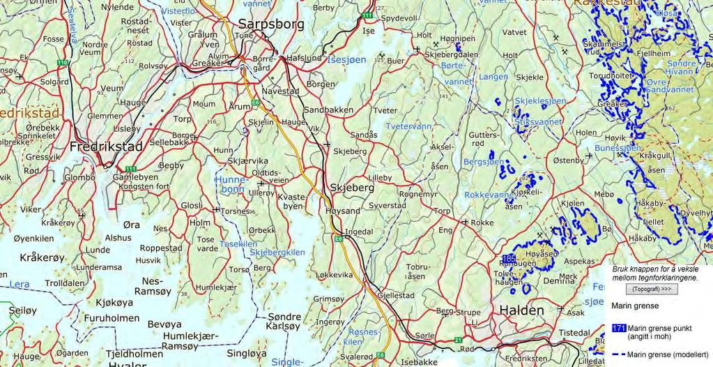 5 Evaluering av fare for kvikkleireskred 5 Evaluering av fare for kvikkleireskred Kvartærgeologisk kart, vedlegg 1 viser løsmasser i området bestående av tykk havavsetning.