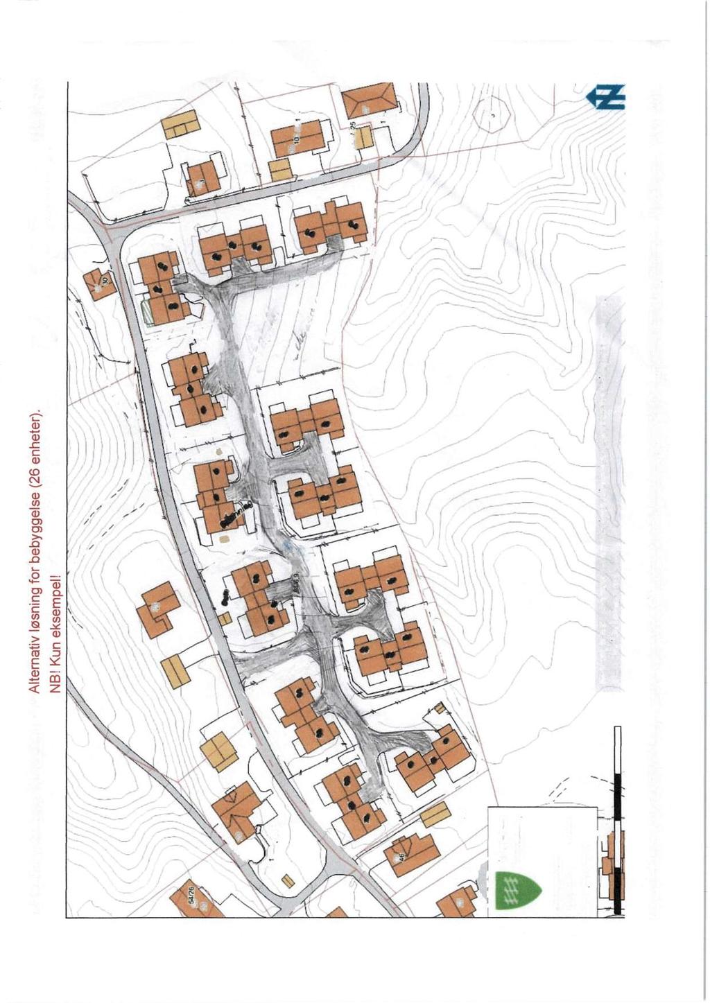 GIS/LINE Weblnnsyn _ Kanutskrift Alternativ løsning for bebyggelse (26 enheter).