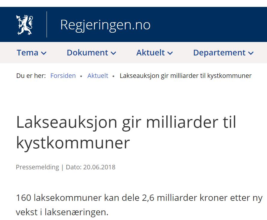 auksjonspris 186 000 kr per tonn (700 NOKm) = 930 NOKm 80 % av auksjonsverdien går til kommuner og