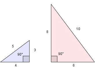 6) De to trekantene på figuren er formlike.