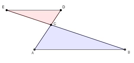 10) AB ED De to trekantene på figuren er formlike.