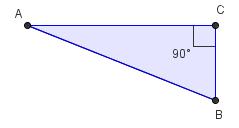 14) Hvilken side i trekanten ovenfor er hypotenus?