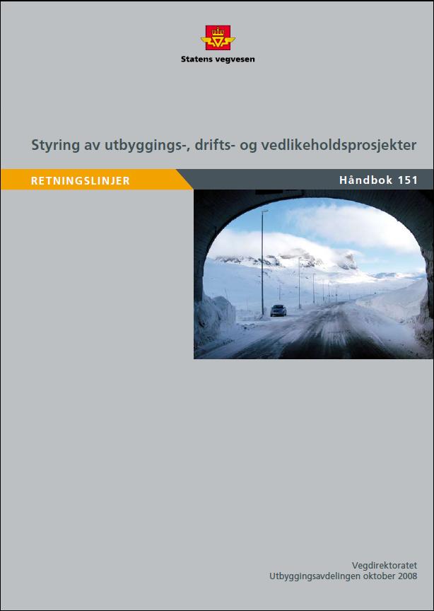 Håndbok 151; Styring av utbyggings-, drifts- og vedlikeholdsprosjekter har særlige krav til bemanning og kompetanse for