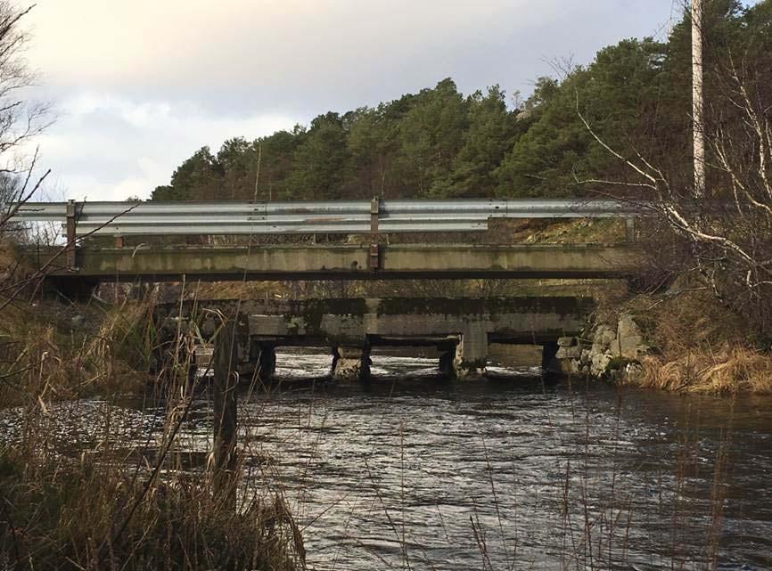 A) Flm, større vassdrag Vannstand ved 200 års flm, samt vannføring i Bjerkreimsvassdraget Disse høydene er gitt under frutsetning at høyde på br nedstrøms Litlavatn er på høyde +243,3m (denne bren er