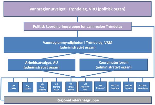 Arbeidet med å revidere og oppdatere forvaltningsplaner og tiltaksprogrammer i regionene ledes av utpekte fylkeskommuner.