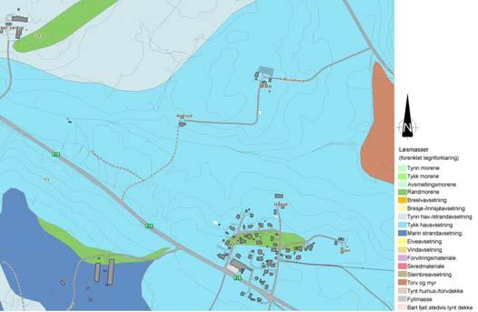 7 Auerud, Deponi 2.2 Områdebeskrivelse og topgrafi Deponi Auerud ligger nord for og inn mot eksisterende E18.