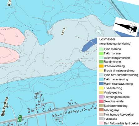 Eksisterende terreng innenfor deponiområdet er relativt flatt og består i hovedsak av skogsområder. Vest for 4b heller terrenget videre vest. Terrenget øst for 4a heller mot sørøst.