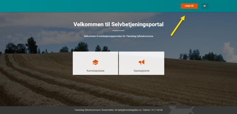 Selvbetjeningsprtal Klikk på [LOGG PÅ]