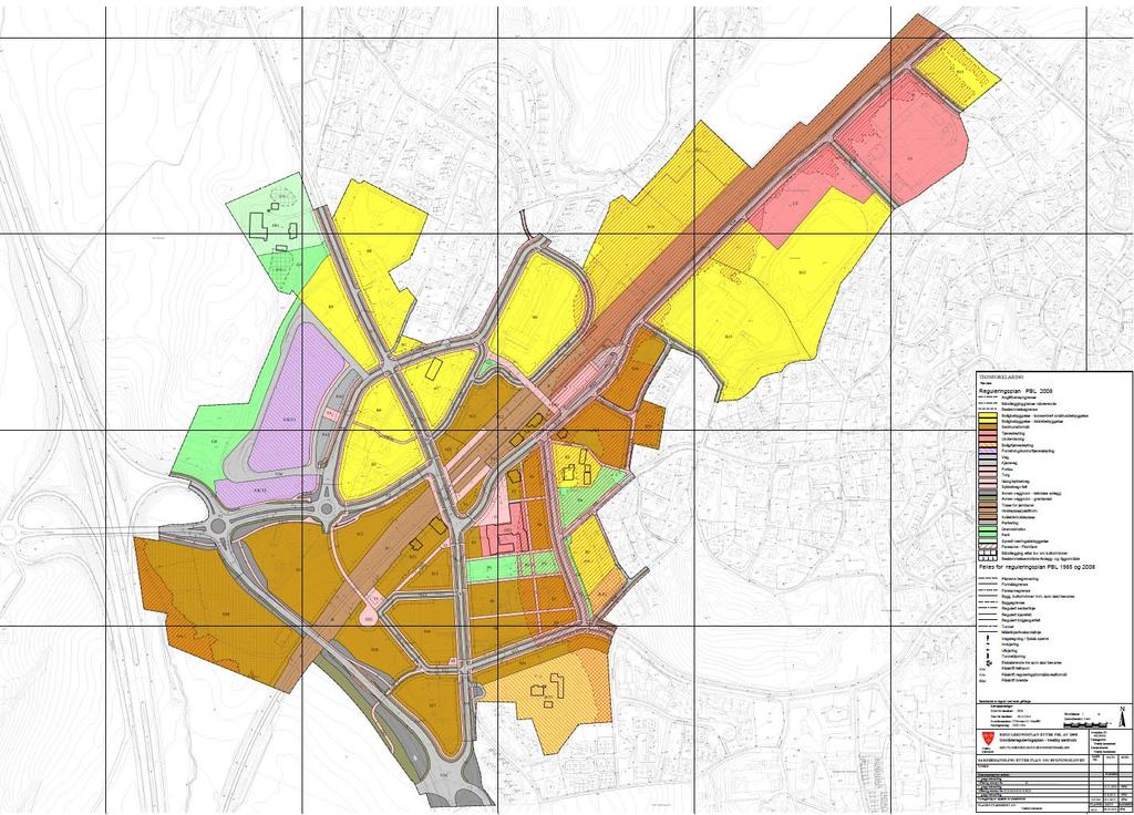 Figur 5: Kartet viser områdereguleringsplanen for Vestby sentrum Områdereguleringsplanen tenkes gjennomført etappevis, der første fase omfatter det mest sentrale sentrumsområdet.