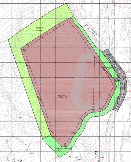 Karterud (tidligere Høgemoen) Området omfattes av en detaljregulering som tillater uttak av masser og steinbrudd, ned til kote +177