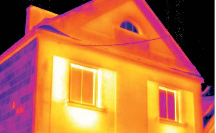 Varmetap, fuktighet og mangel på lufttetthet i en bygning er synlige i et termisk bilde. Feilaktig termisk isolasjon og strukturelle skader oppdages også - bekymringsfritt!