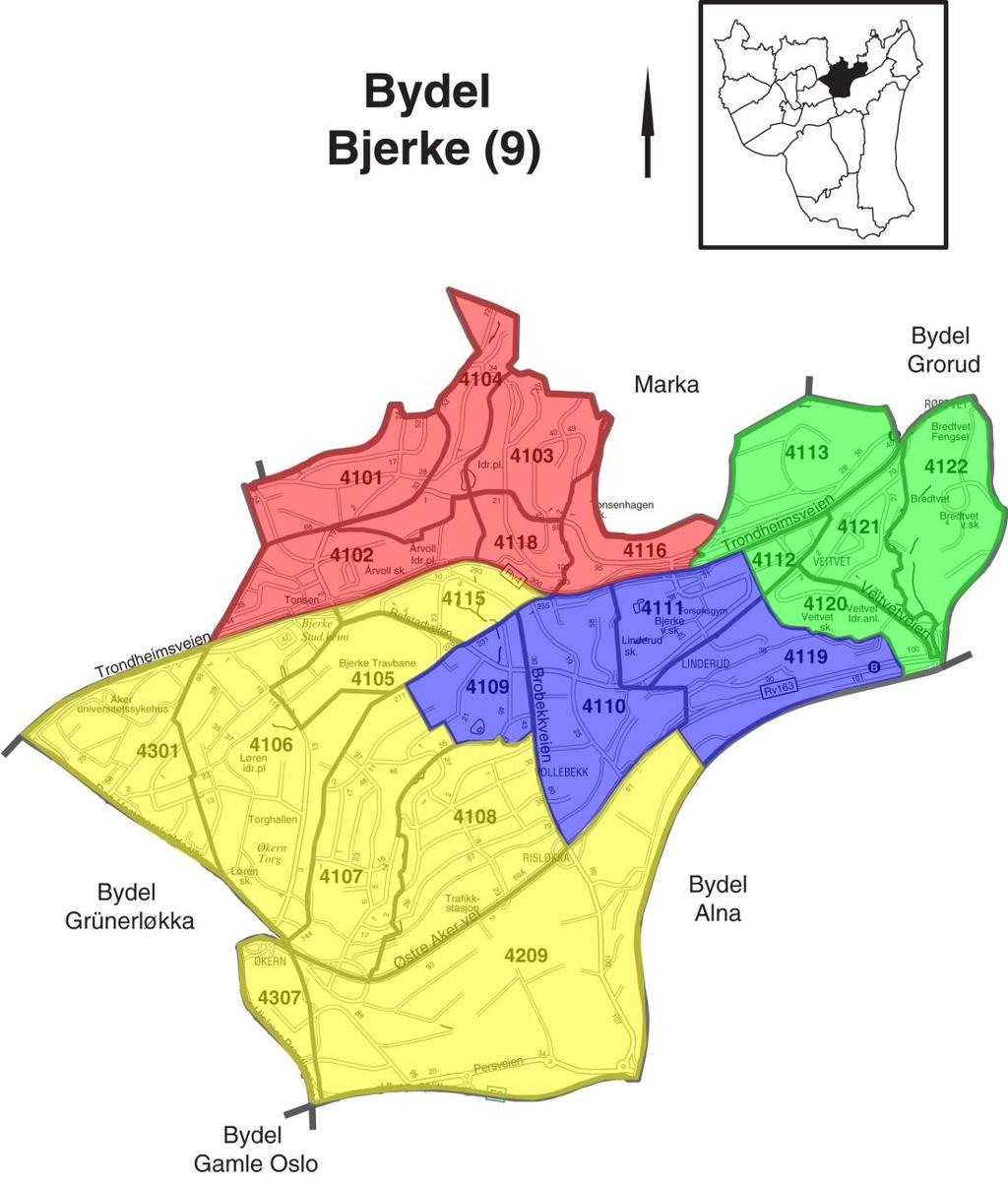 Barnehager i Bydel Bjerke = Barnehage Sletteløkka (4113) To områder med veldig lik sosial profil Hadde ikke