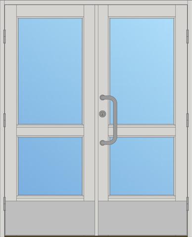 Dørene leveres som standard uten sylinder. Dørene produseres iht kundens beskrivelse, med design, beslag og glass etter ønske.
