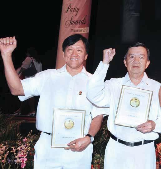 PARTY AWARDS Petir meets the four men who received the Commendation Medal, the highest award given to members for their contributions to the Party GE advice from Mr Teo Yeow Soon When Comrade Teo