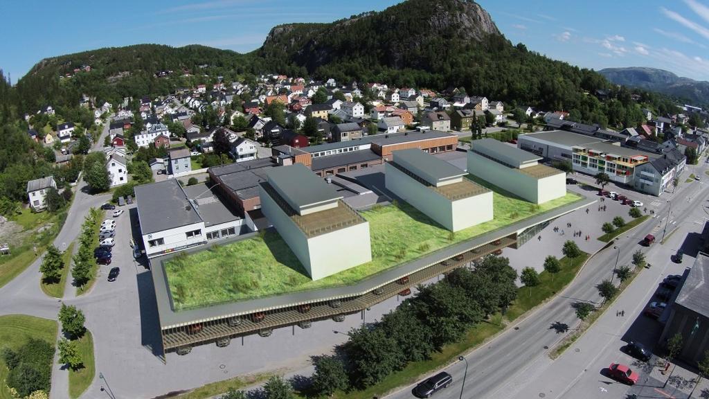 Reguleringsplan Ullvaren, Namsos kommune Miljøgeologisk rapport multiconsult.no 2 Utført undersøkelse Figur 5 Skisse over utbygging av dagens parkeringsareal (kilde: Trønder-plan AS / Jon A.