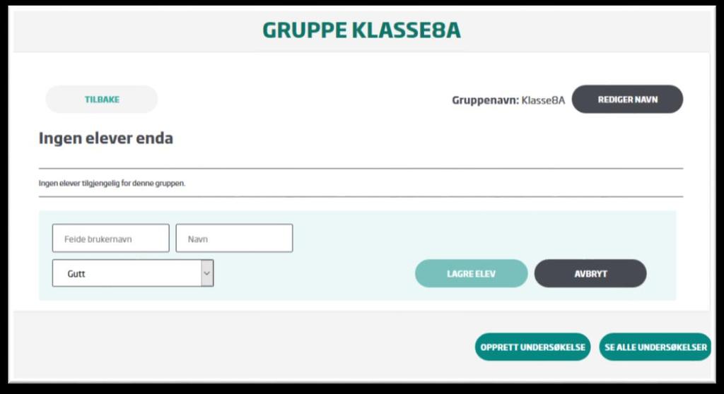 3. Legge til brukernavn manuelt Det er også mulig å legge elevene manuelt inn i gruppen.