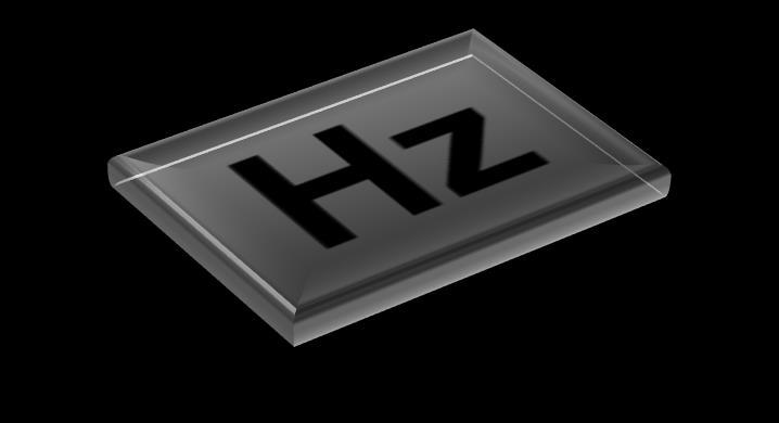 Frekvens angis i Hertz ( Hz ).