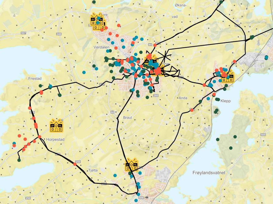 Klepp ungdomsskule trafikk 9. steg Figur 8. Registreringar gjort av Klepp ungdomsskule.