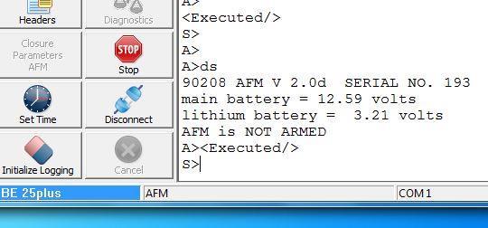 trykk "Connect AFM".