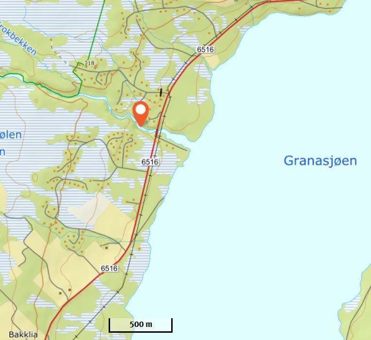 Mye sand og mosedekke vanskeliggjorde prøvetakingen, men kun 14 EPT-arter registrert. Totalvurdering: God økologisk tilstand. St.