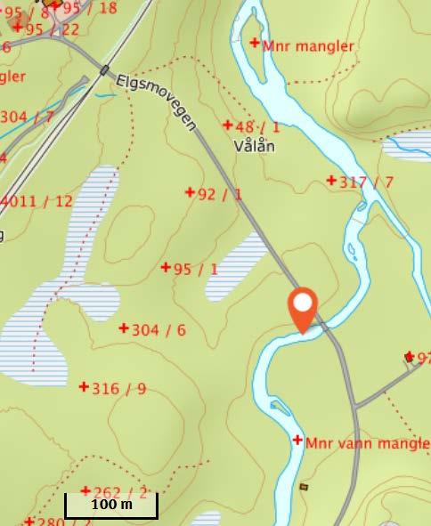 St 4 Byna. Hovedelva som drenerer Orkla fra Oppdalssiden.