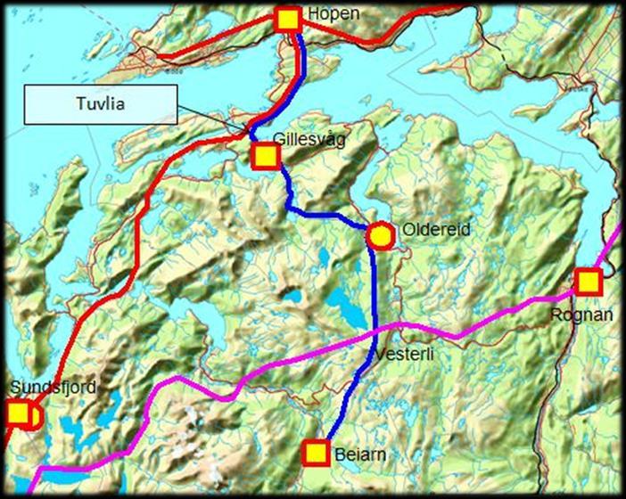 P40: Saltstraumen, Ny 132/66/22 kv trafostasjon Beskrivelse Bakgrunn: I forbindelse med P204: Sundsfjord Hopen, Oppgradering av linje blir det sett på muligheten for å etablere en trafostasjon i