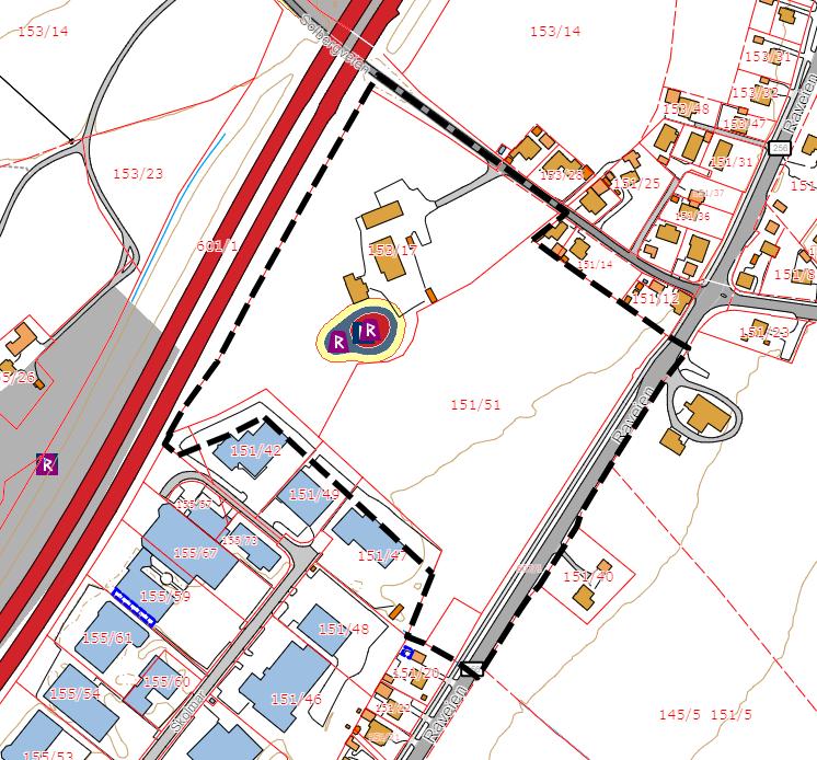 7 1.5 Planavgrensning Forslag til planavgrensning er vist på kart under. Planområdet er totalt på 64,7 daa. De to eiendommene 151/51 og 151/28 som eies av Trollborg 2 As er på totalt 30,4 daa.