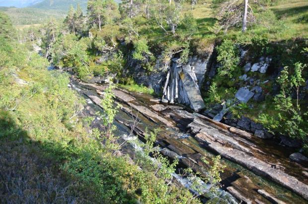 Nedstrøms Skogsjøen går elva over til å hete Seterelva og nederst mot utløpet i Hemnefjorden heter den Haugaelva.