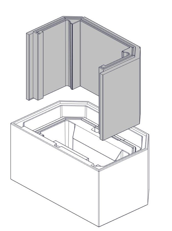 FIG 6 PO-SAL04-040 O12 FIG 7 NO GB FI SE NB! det anbefales å ta døren av rammen før videre montering. Dette er vist i FIG 47-49. Rammen må påføres med pakningen som vist.