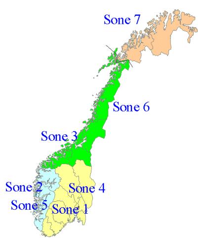 Overvåkning etter forurensningsforskriften Norge inndelt i sju luftkvalitetssoner Tre bysoner og fire regionale soner