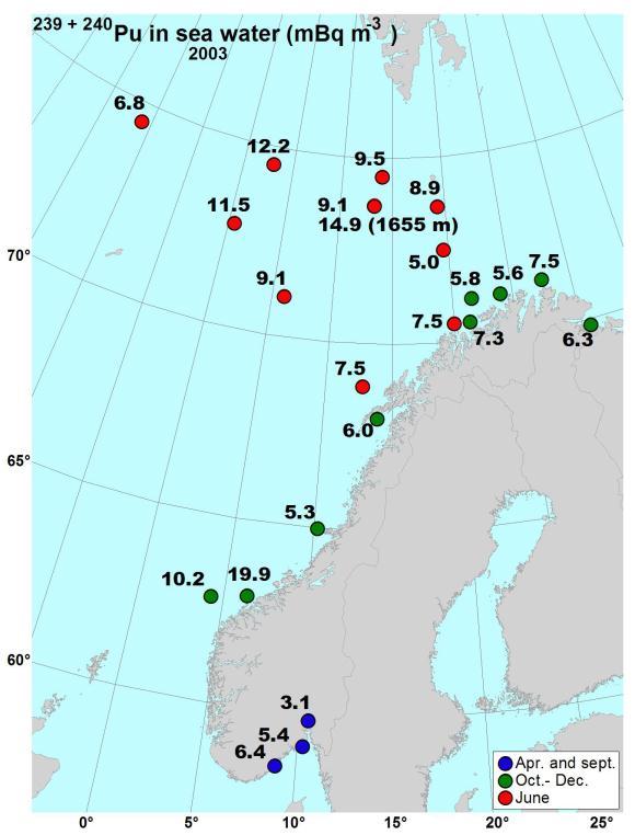 Utslippene av 90 Sr fra Sellafield har vært i størrelsesorden 14 til 31 TBq/år mellom 1998 og 2003.