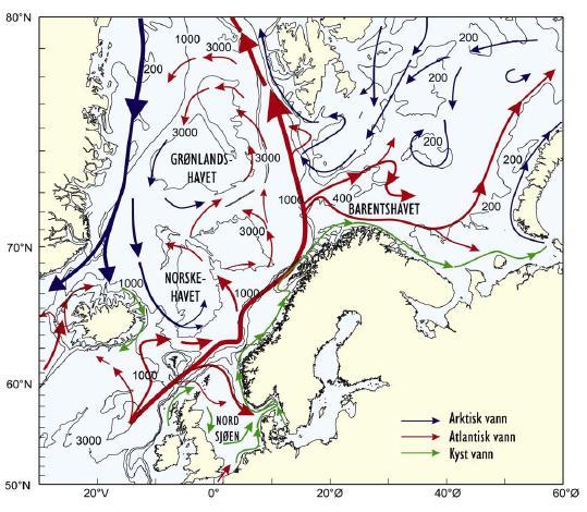 2 Kilder og tilførsler av radioaktiv forurensning Det er flere eksisterende og potensielle kilder til radioaktiv forurensning i Norskehavet (figur 1.2).