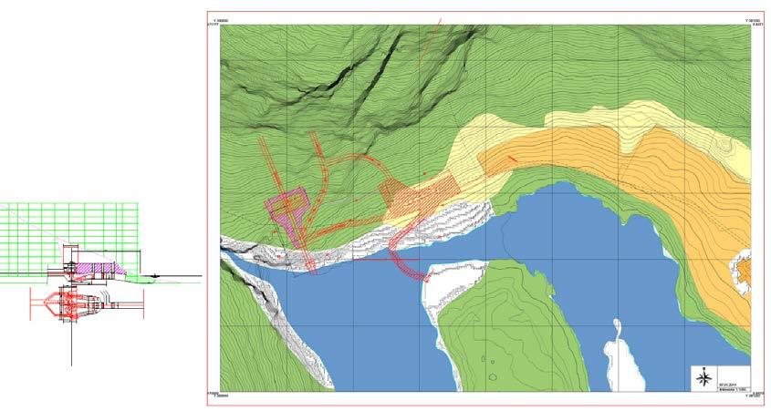 6 Plassering av kraftstasjon 6 Plassering av kraftstasjon Figur 4 er hentet fra tegning utarbeidet av Sweco Norge AS.