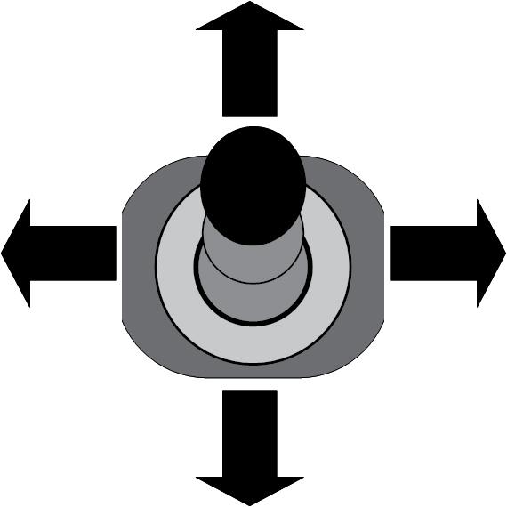 Benutzen Sie den Joystick nicht als alleinige Stütze für Ihre Hand oder Extremität - die Bewegungen des Rollstuhls oder Stöße können Ihre Steuerung stören. Fig. 6.2 6.