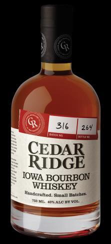 Cedar Ridge Iowa Bourbon Whiskey MEDIUM FYLDIG MED IDEELL BALANSE Når du vil ha det beste amerikansk bourbon whiskey har å by på: Sikt mot hjertet av maisbeltet i De Forente Stater.