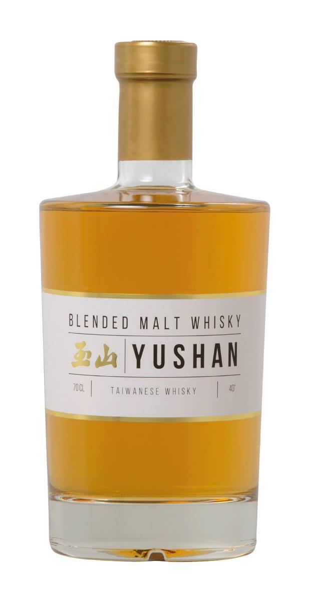 Yushan Blended Malt Whisky En blend av single malt lagret i ex-bourbon og exsherry fat.