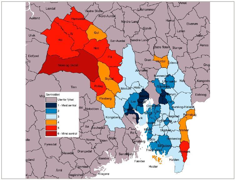 Viken i et regionalt utviklingsperspektiv 22,9 % av Norges befolkning (2018). Bare 4% av disse innbyggerne bor i mindre sentrale kommuner (49,2% av Vikenarealet - kat. 4,5,6 i kartet).