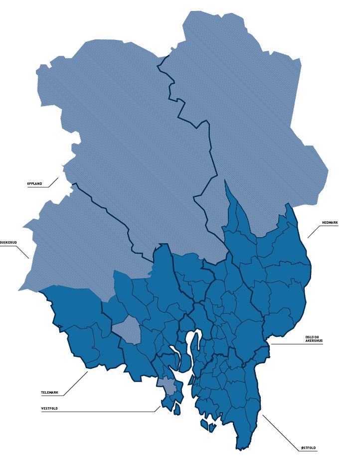 Stiftet desember 2004 Allianse mellom kommuner og fylkeskommuner som selv definerer seg som en del av Osloregionen. Omfatter 78 kommuner (inkl.