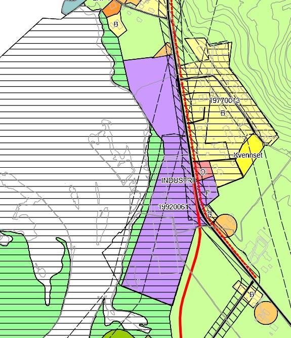 Gjeldende kommunedelplan Arealet som omfattes av reguleringsplan er i gjeldende kommuneplanens arealdel (KPA) 2017 2029 avsatt til industriformål.