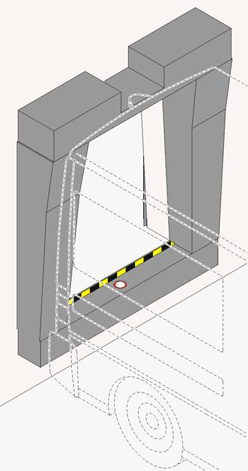 2.2 Toppduk med kamerautsparing (480 x 200 mm) Egnet for minibusser med bakre kameraer for å