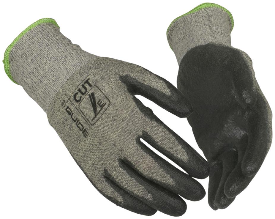 GUIDE 319 Skjærebestandig hanske med PU En tynn hanske med høy skjærebeskyttelse og beskyttelse mot kontaktvarme og gnister.
