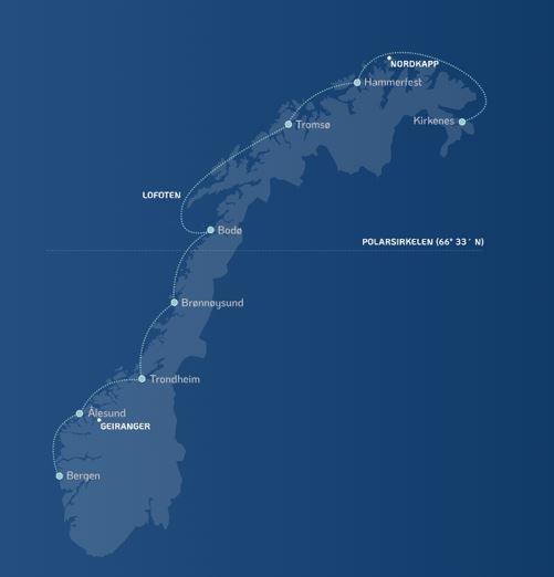Kystruten Bergen-Kirkenes Historien strekker seg tilbake til 1893. Staten kjøper sjøtransporttjenester på strekningen Bergen-Kirkenes og godstransport mellom Tromsø og Kirkenes.