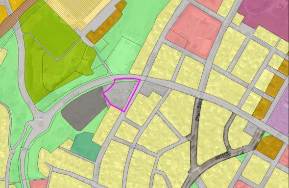 1 g 1 ) Kommuneplanens arealdel: Arealet ligger i kommunedelplan for sentrum Eventuell kommunedelplan: