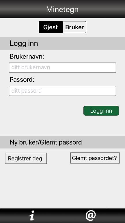 Ny bruker Når du klikker «Register deg» får du dette skjermbildet: Du må fylle ut alle feltene. Brukernavn kan du velge fritt prøv gjerne med fornavnet ditt.