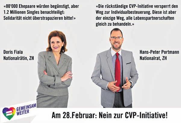 Abstimmungen CVP-Initiative NEIN zur CVP-Initiative Hans-Peter Portmann, Nationalrat ZH Die CVP-Initiative zur Abschaffung der Heiratsstrafe ist in vielerlei Hinsicht sinnlos.