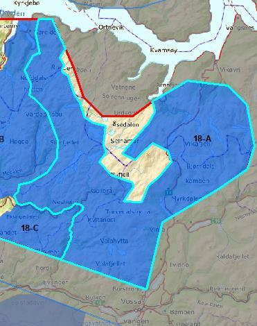 MILJØDIREKTORATETS FORSLAG TIL NYE EKSKLUSJONER BASERT PÅ DEN TEMATISKE ANALYSEN AV MILJØVERDIER Forslag 18-A Miljødirektoratets begrunnelse for eksklusjonsforslaget: VILLREIN: Fjellheimen